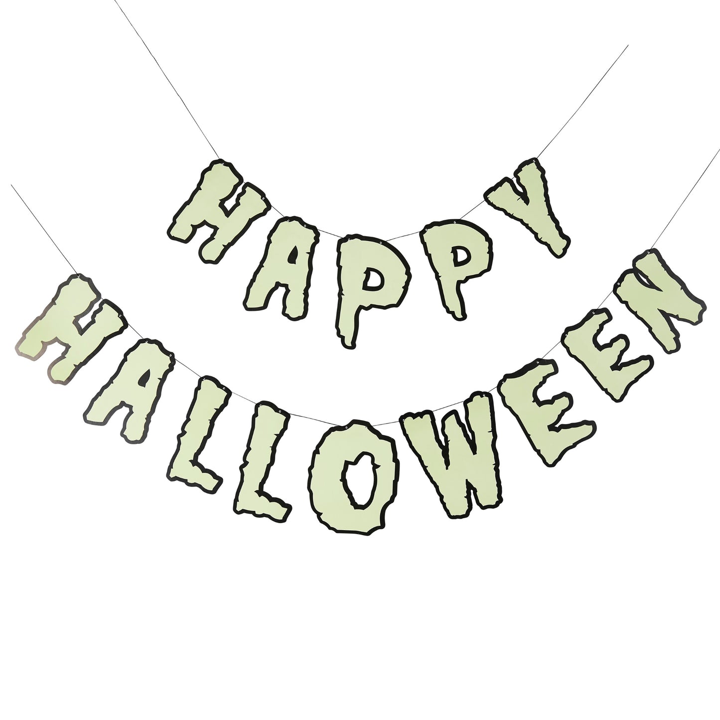 Glow In The Dark 'Happy Halloween' Card Banner 2m