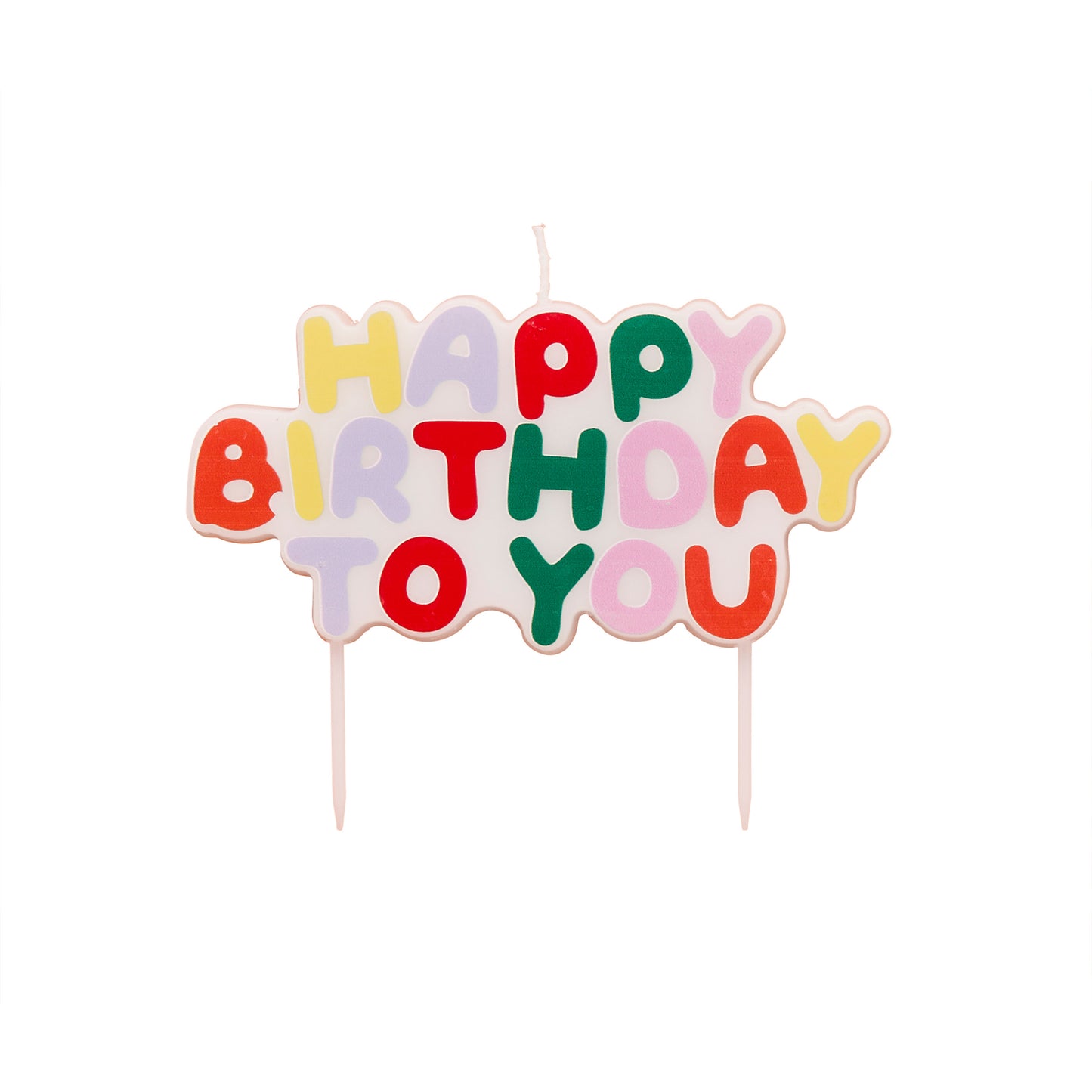 Playful Brights 'Happy Birthday to You' Wax Candle