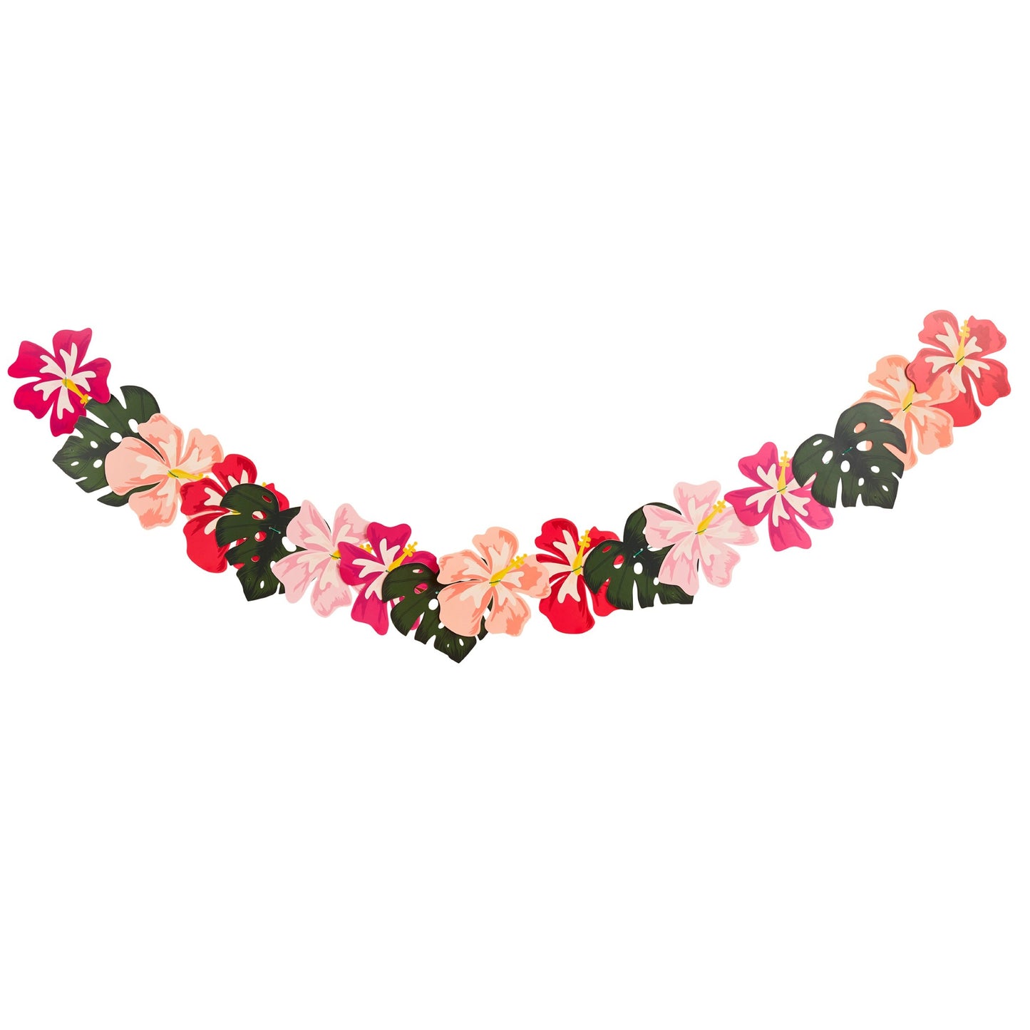 Tropical Flower Card Garland 2m