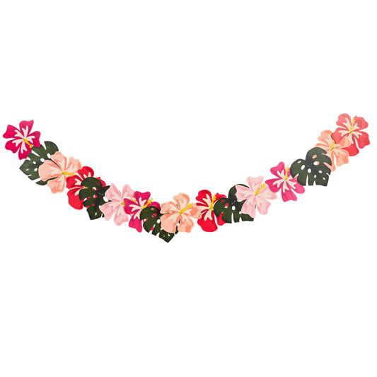 Tropical Flower Card Garland 2m