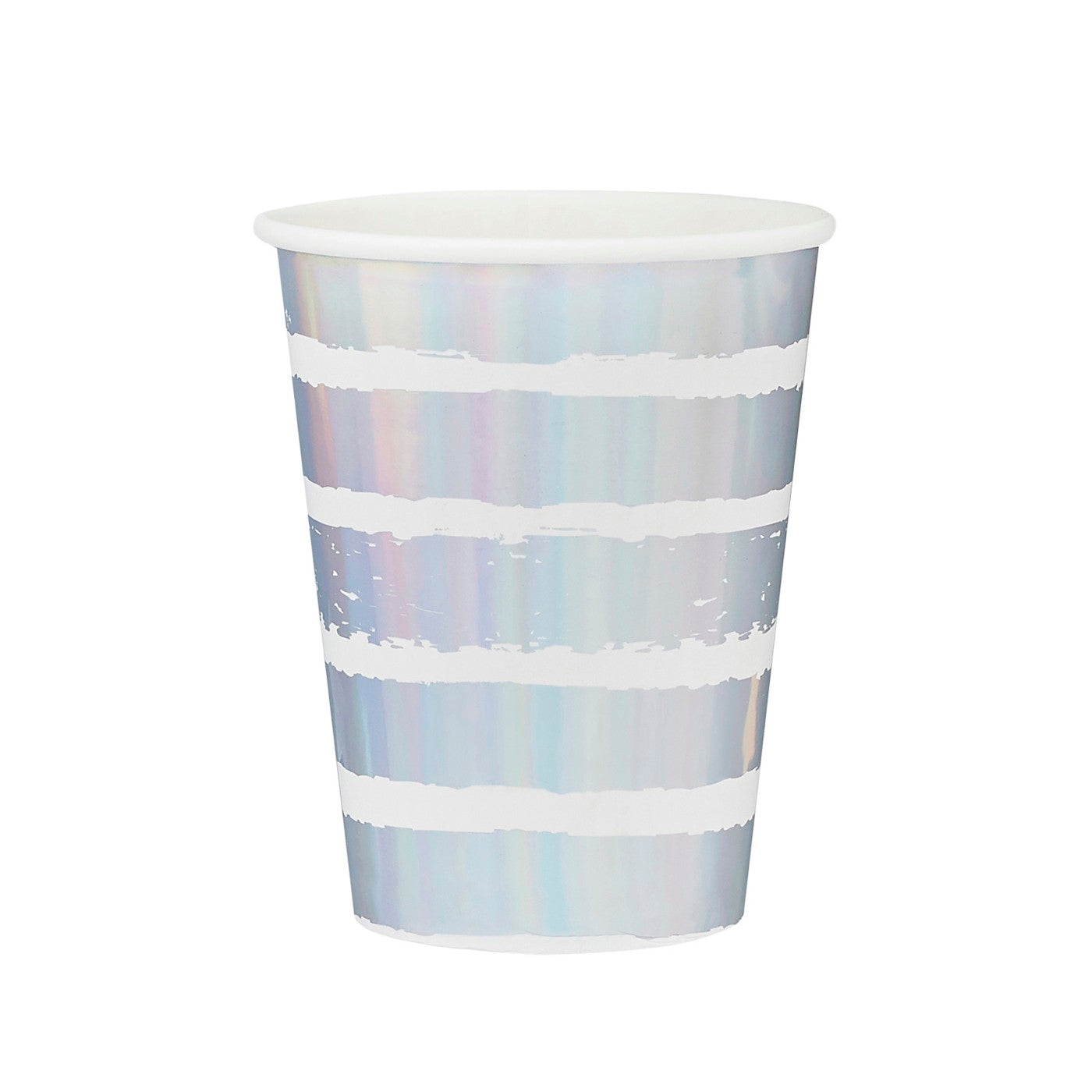 Iridescent Striped Paper Cups - Pack of 8