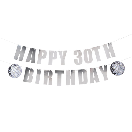 Disco Customisable Milestone Card Banner x2 2m