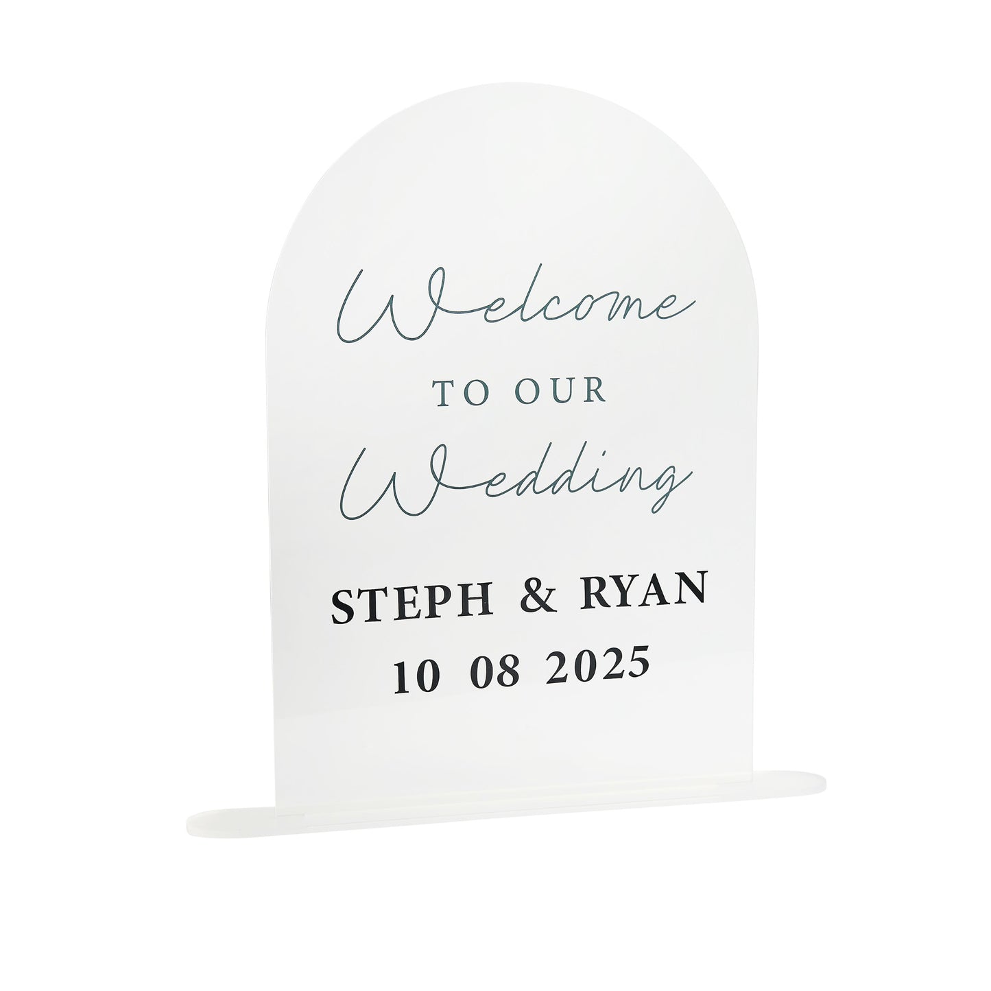 Monochrome 'Welcome To Our Wedding' Customisable Acrylic Sign