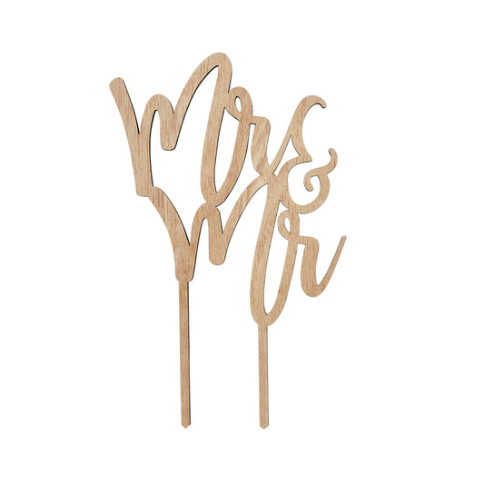 Mr & Mr Wooden Cake Topper