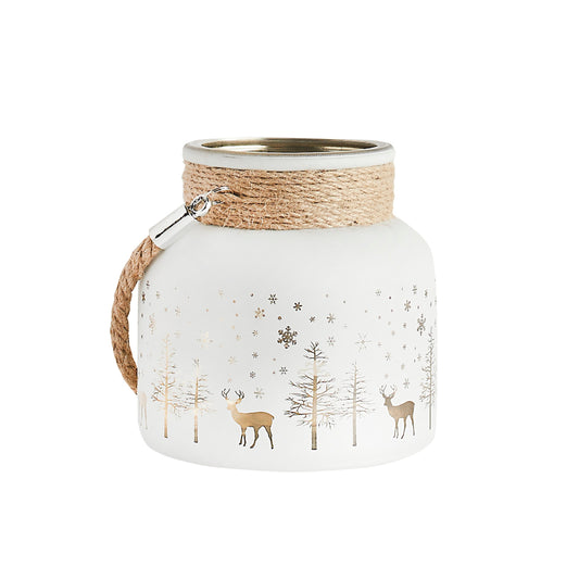 Medium Christmas Candle Holder with Rope