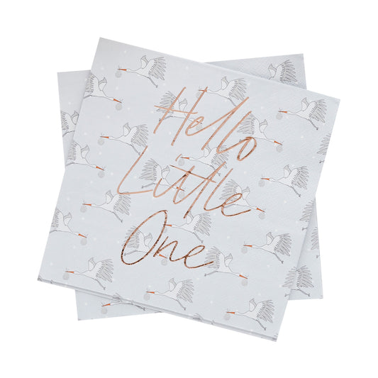 Hello Little One Paper Napkins - Pack of 16