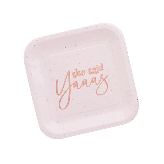 She Said Yaaas Paper Plates - Pack of 8