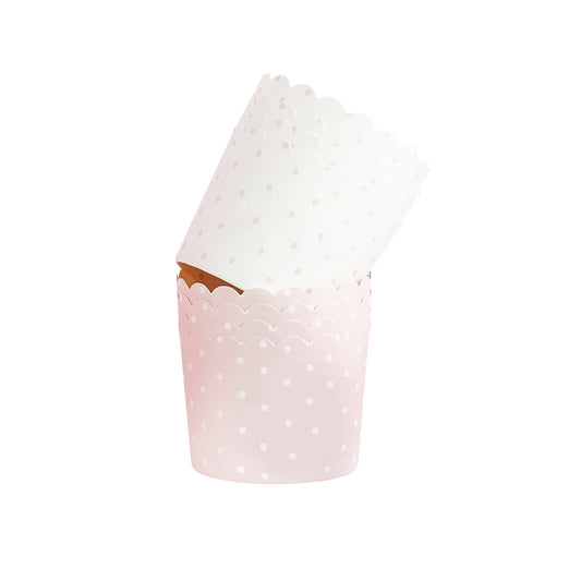 Pink Spotty Food Cups - Pack of 10