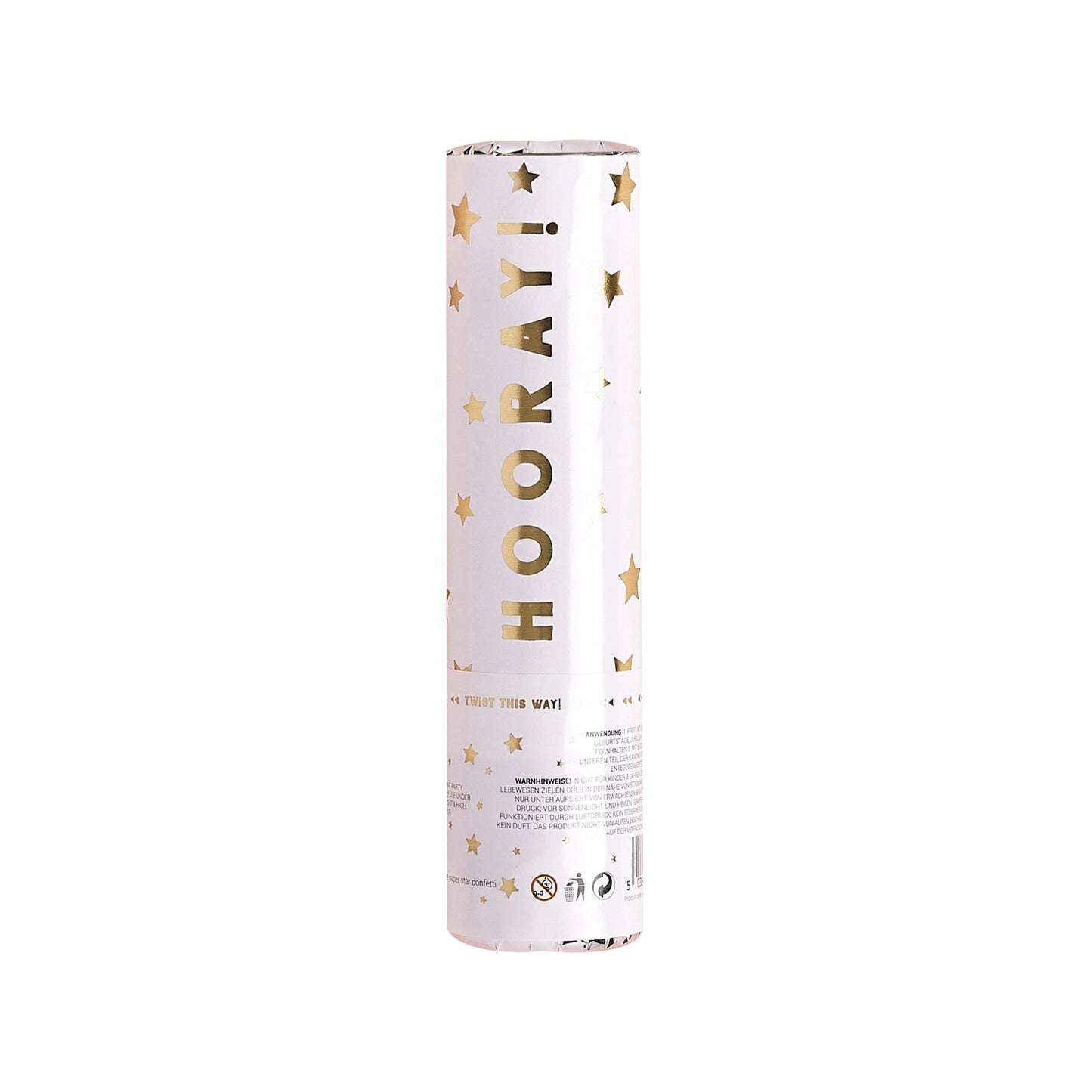 Gold 'Hooray' Confetti Cannon