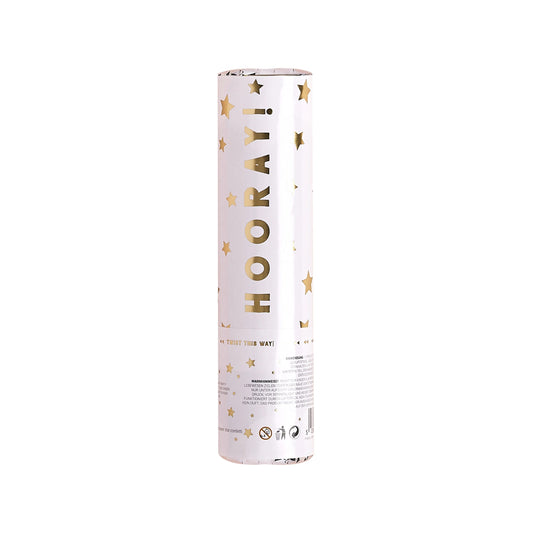 Gold 'Hooray' Confetti Cannon