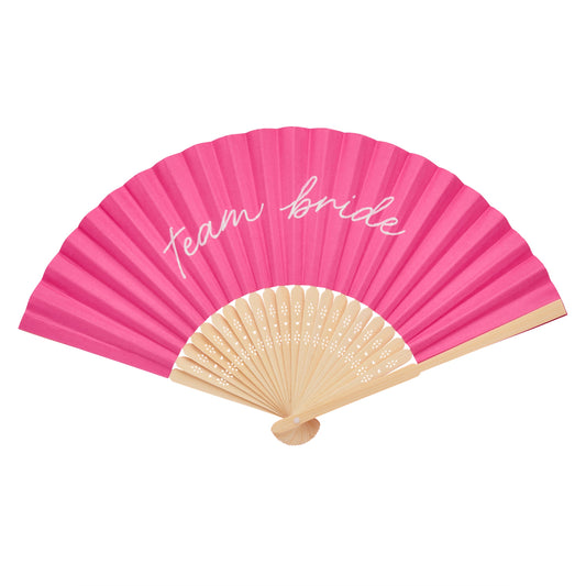 Team Bride Paper Fans - Pack of 4