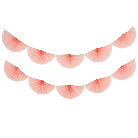 Pink Paper Fan Garland 2m