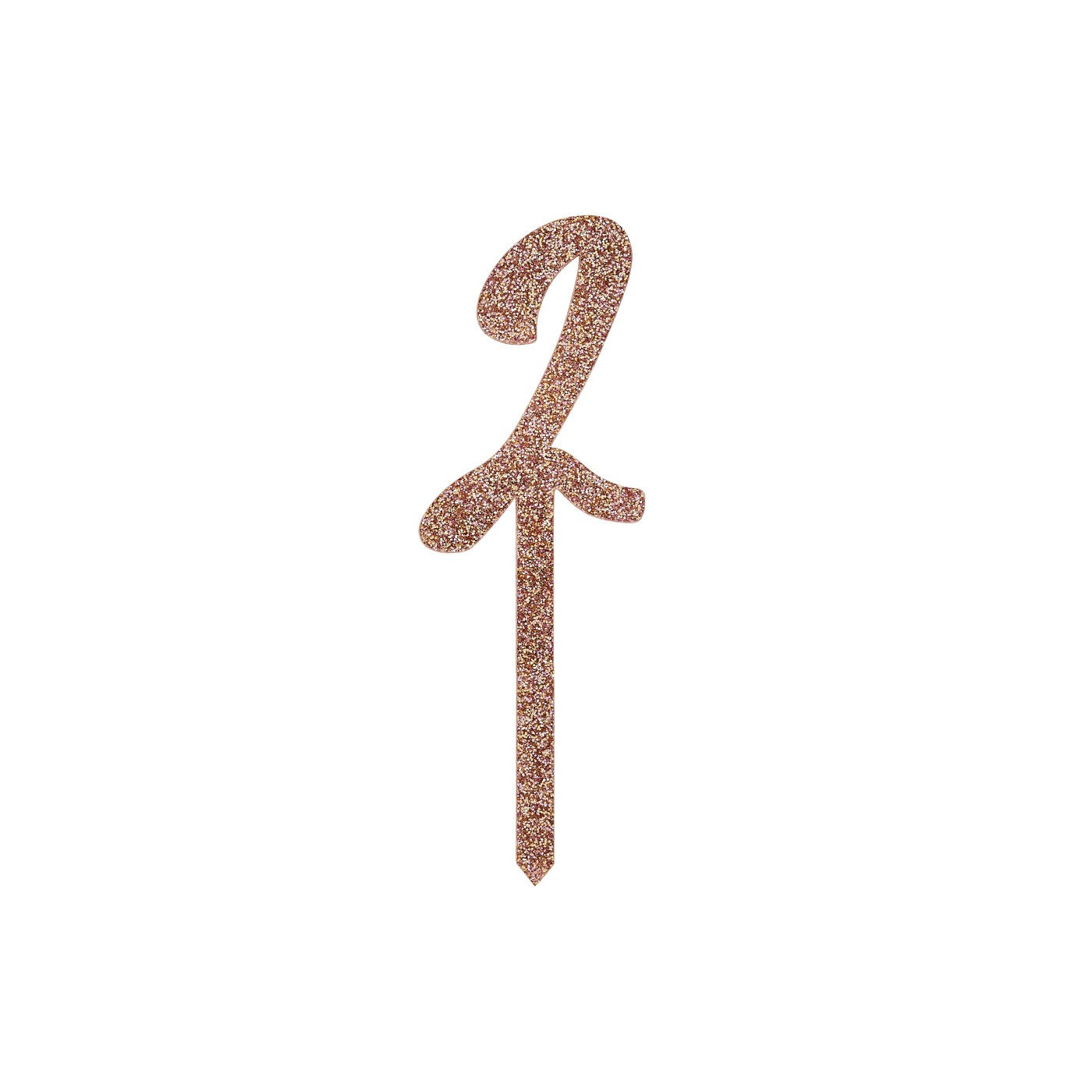 Rose Gold Number '2' Glitter Acrylic Cake Topper
