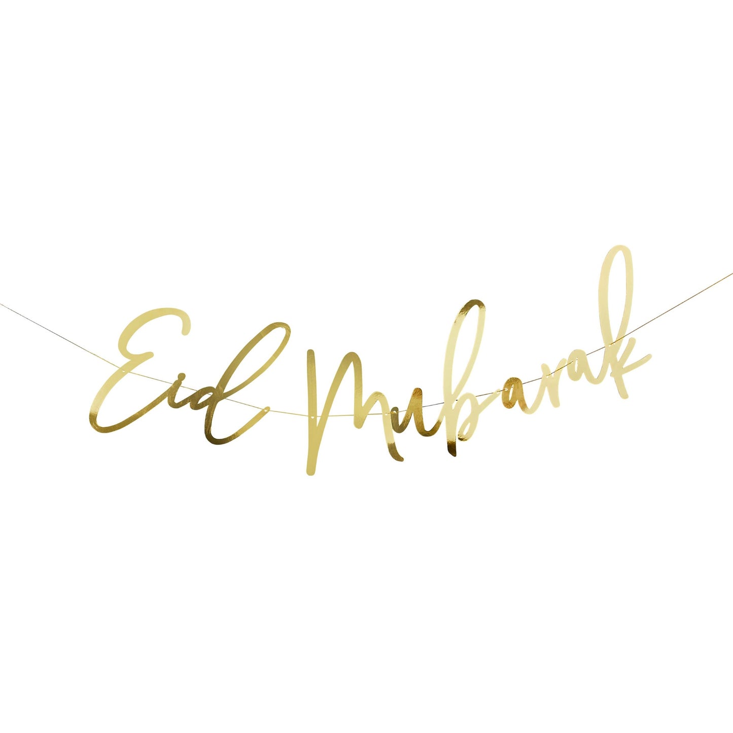 Gold 'Eid Mubarak' Card Banner 2m