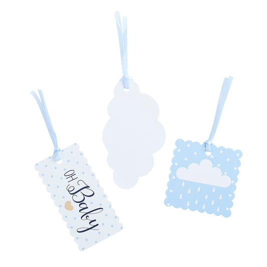 Blue Paper Gift Tags - Pack of 3
