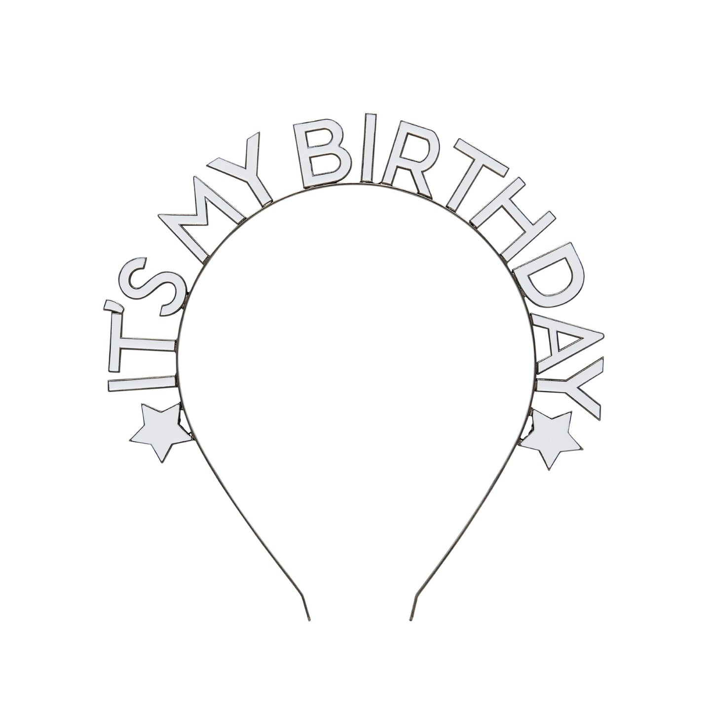 Monochrome 'It's My Birthday' Metal Headband