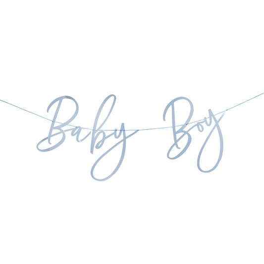 Blue 'Baby Boy' Card Banner 2m