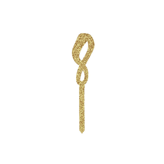 Gold Number '8' Glitter Acrylic Cake Topper