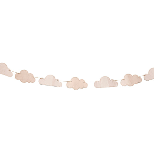 Cloud Wooden Garland 2m