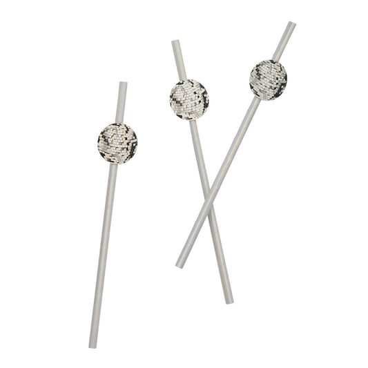 Disco Ball Paper Straws - Pack of 16