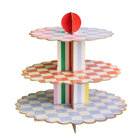 Playful Brights 3 Tier Cake Stand