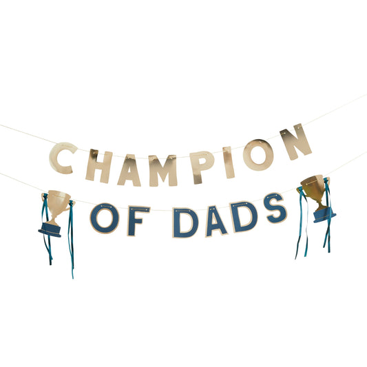 Gold 'Champion Of Dad's' Card Banner x2 2m