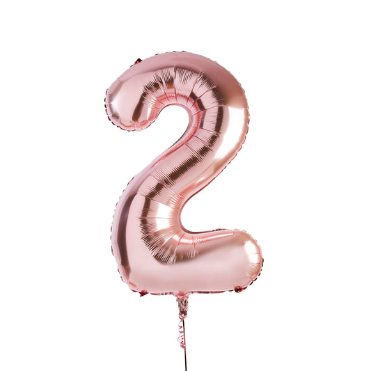 Rose Gold Number '2' Foil 34" Balloon