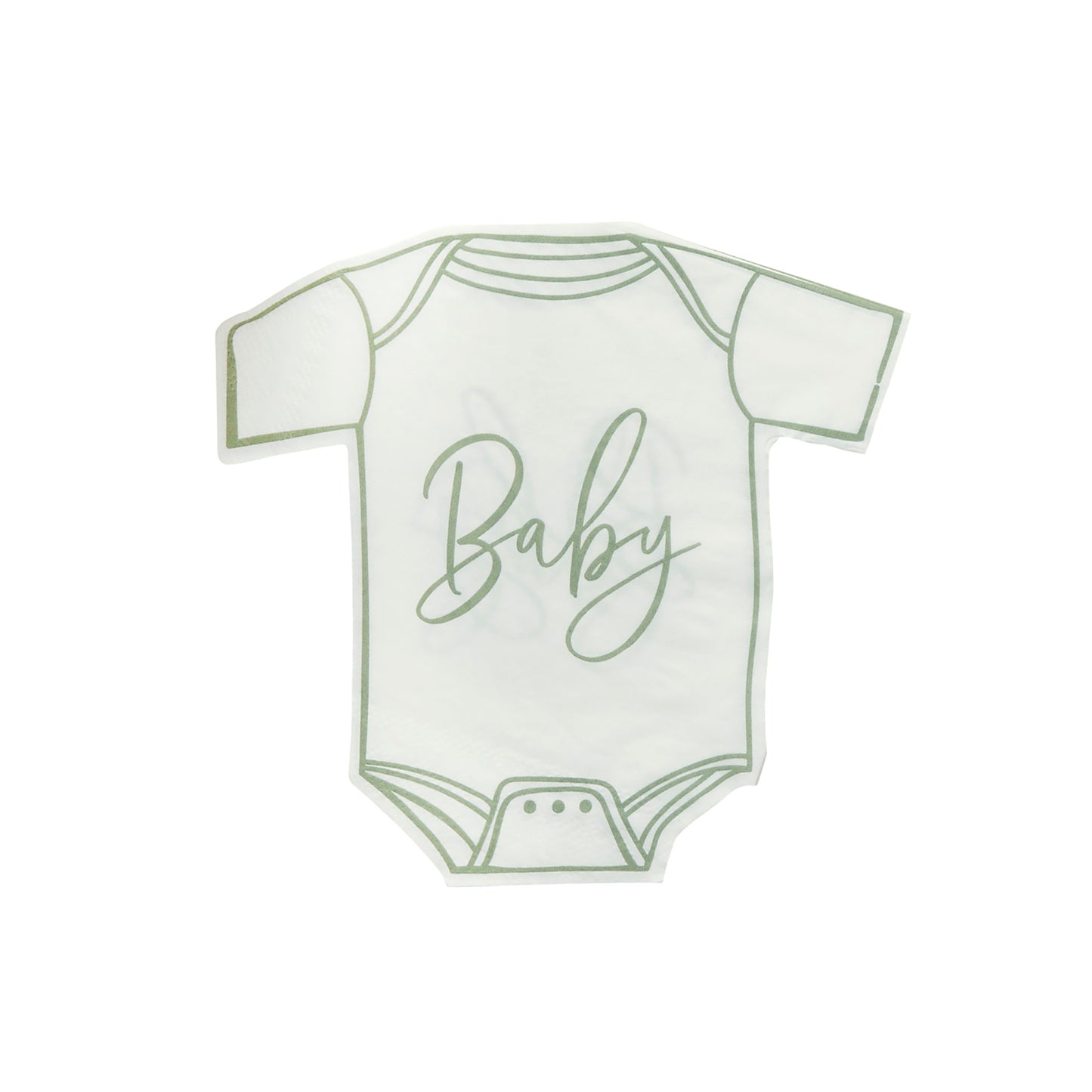 Sage Babygrow Paper Napkins - Pack of 16