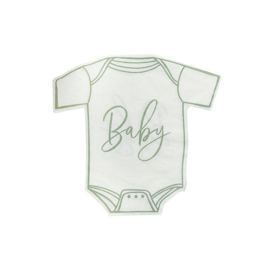 Sage Babygrow Paper Napkins - Pack of 16