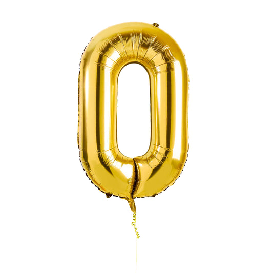 Gold Number '0' Foil 34" Balloon