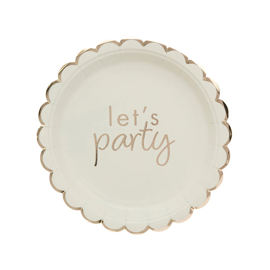 Let's Party Paper Plates - Pack of 8
