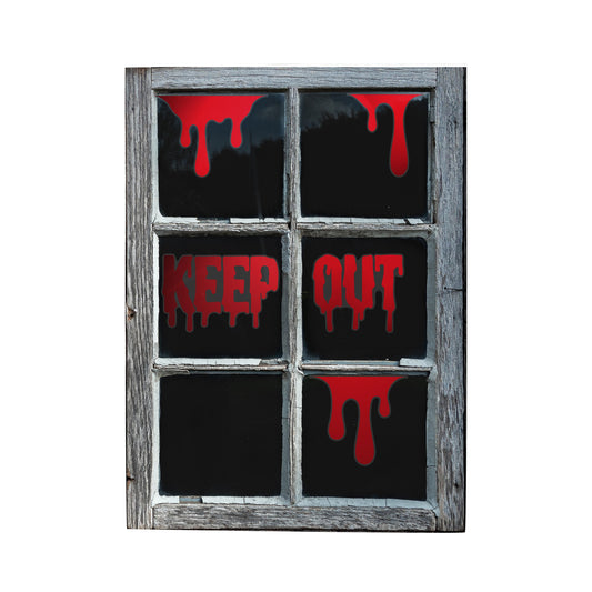 Halloween 'Keep Out' Window Clings
