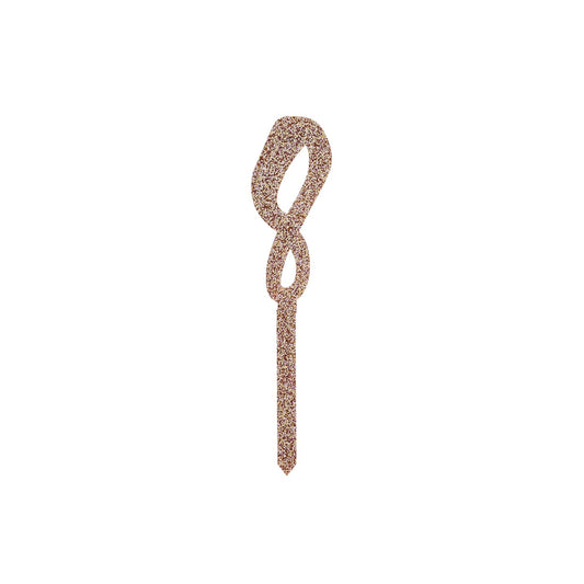 Rose Gold Number '8' Glitter Acrylic Cake Topper