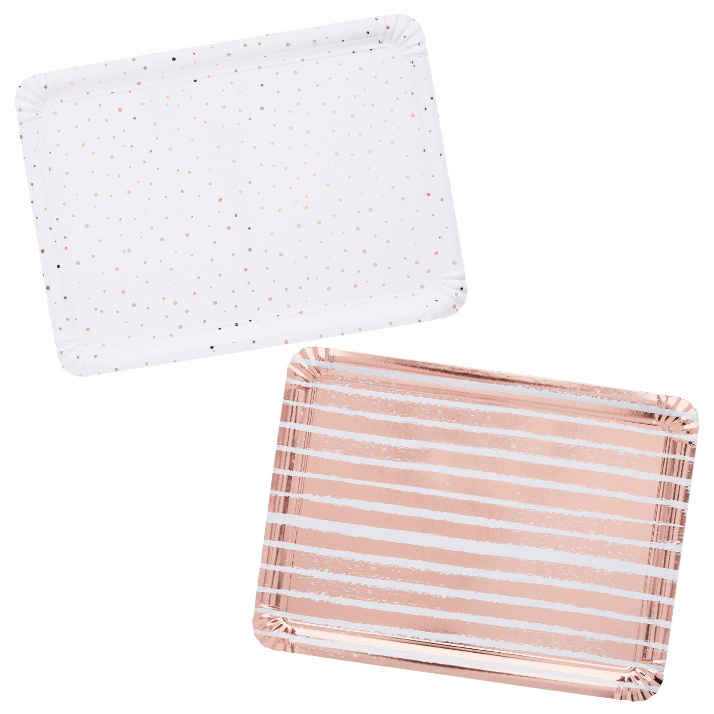 Rose Gold Paper Trays - Pack of 4
