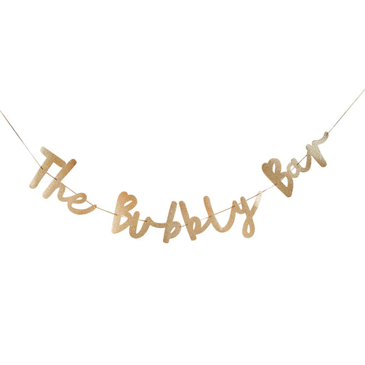 Gold 'Bubbly Bar' Card Banner 2m