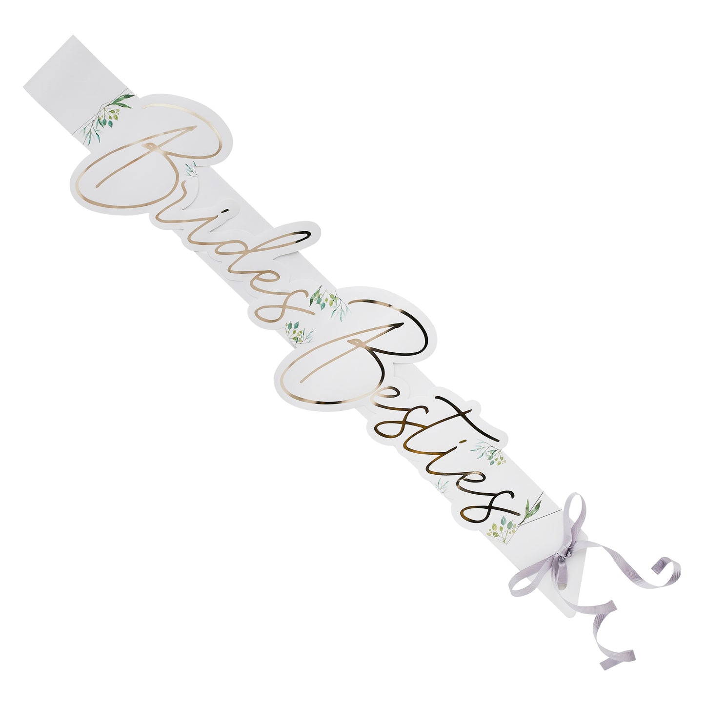 Geometric Greenery 'Brides Besties' Paper Sashes - Pack of 5