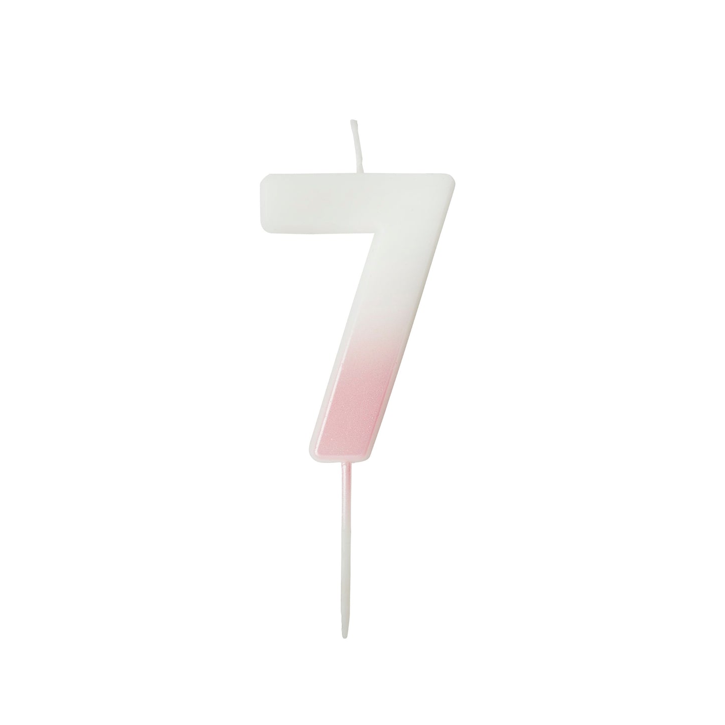 Pink Ombre Number '7' Candle