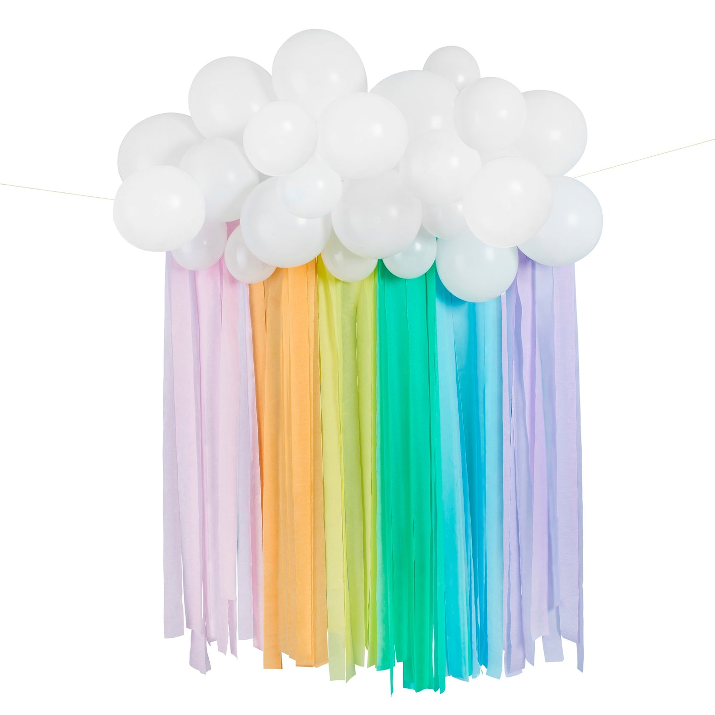 BACKDROP KIT BALLOON AND STREAMERS RAINBOW
