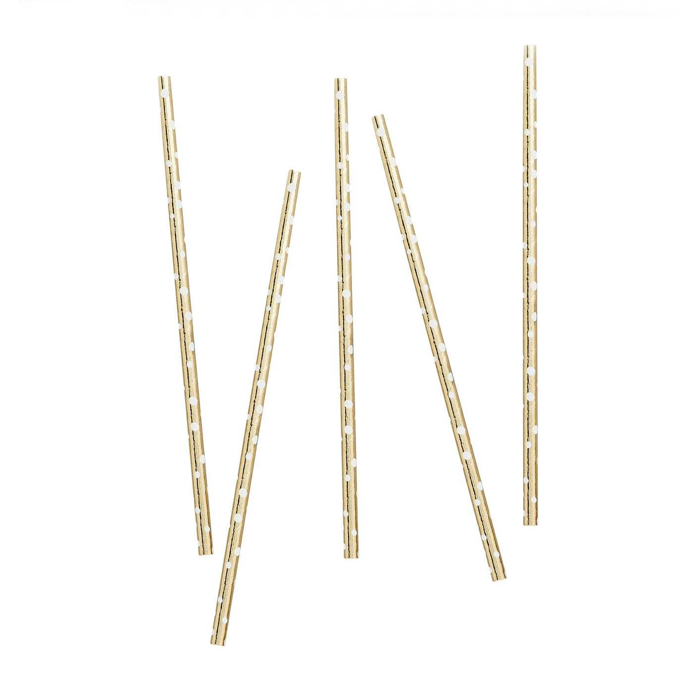 Gold Spotted Paper Straws - Pack of 20