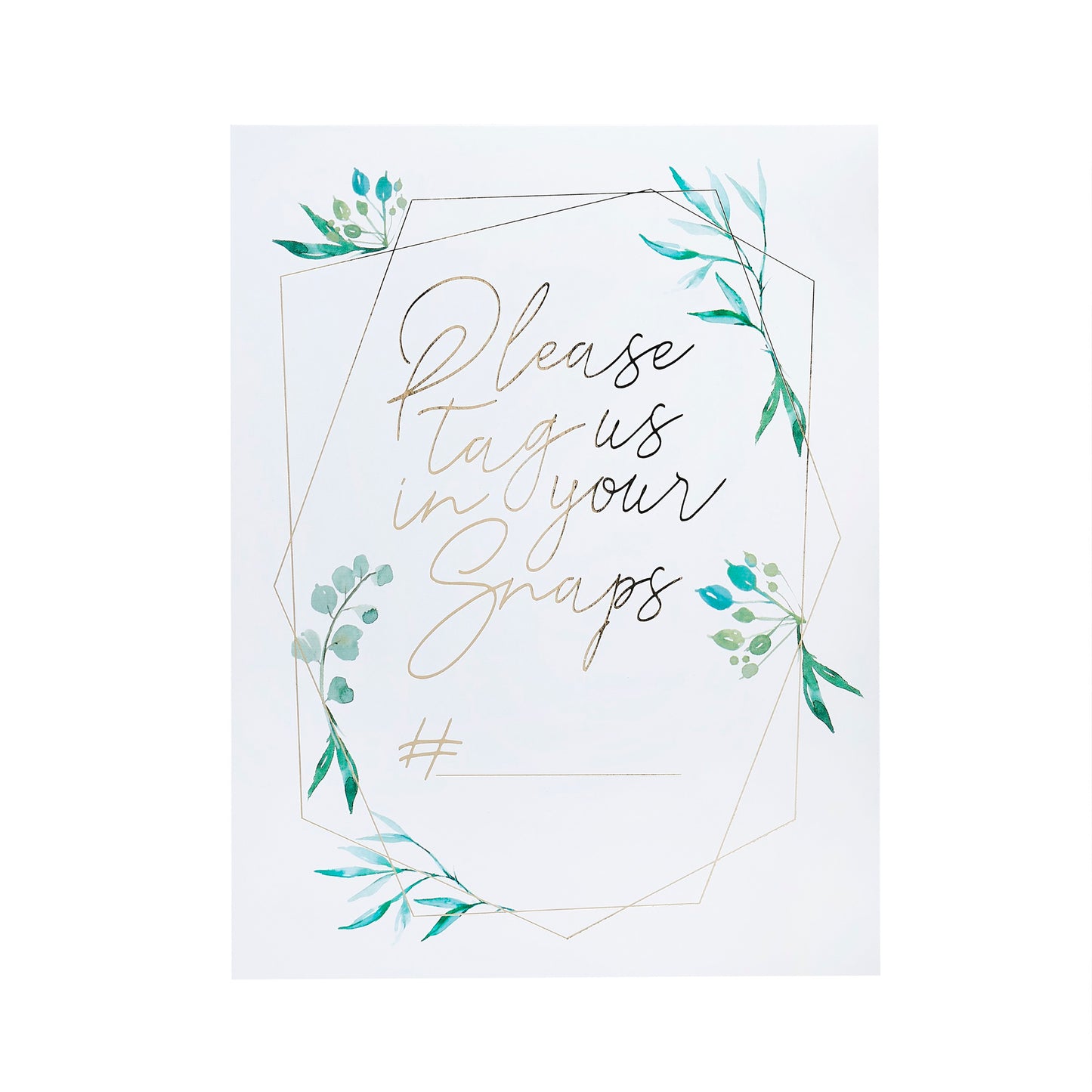 Geometric Greenery Instagram Signs - Pack of 2