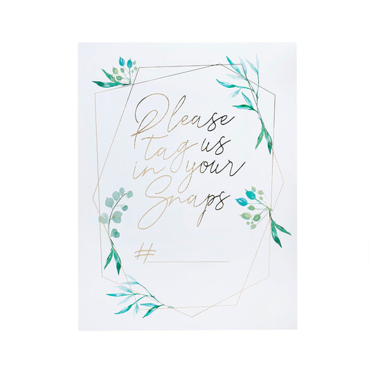 Geometric Greenery Instagram Signs - Pack of 2