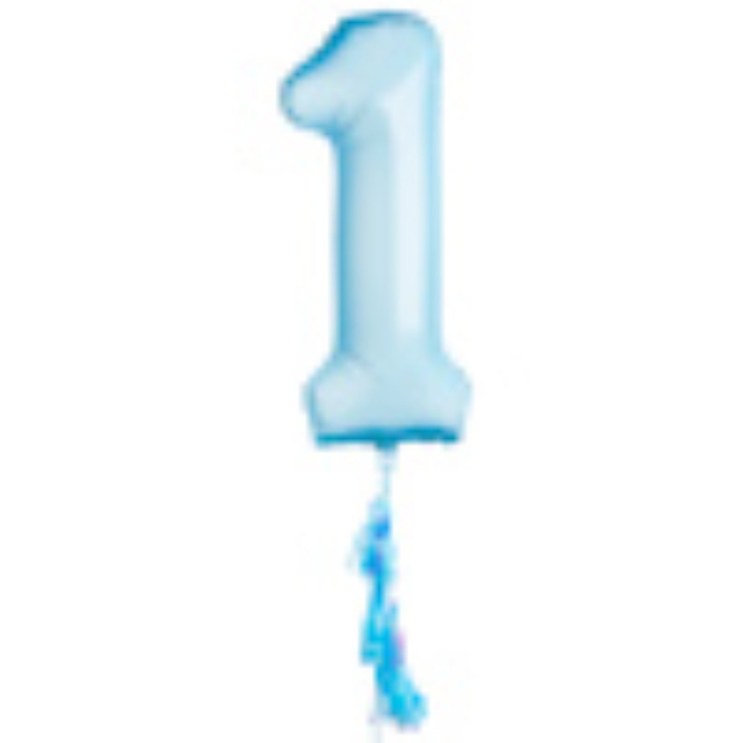 Blue '1' Foil 40" Balloon & Tassels