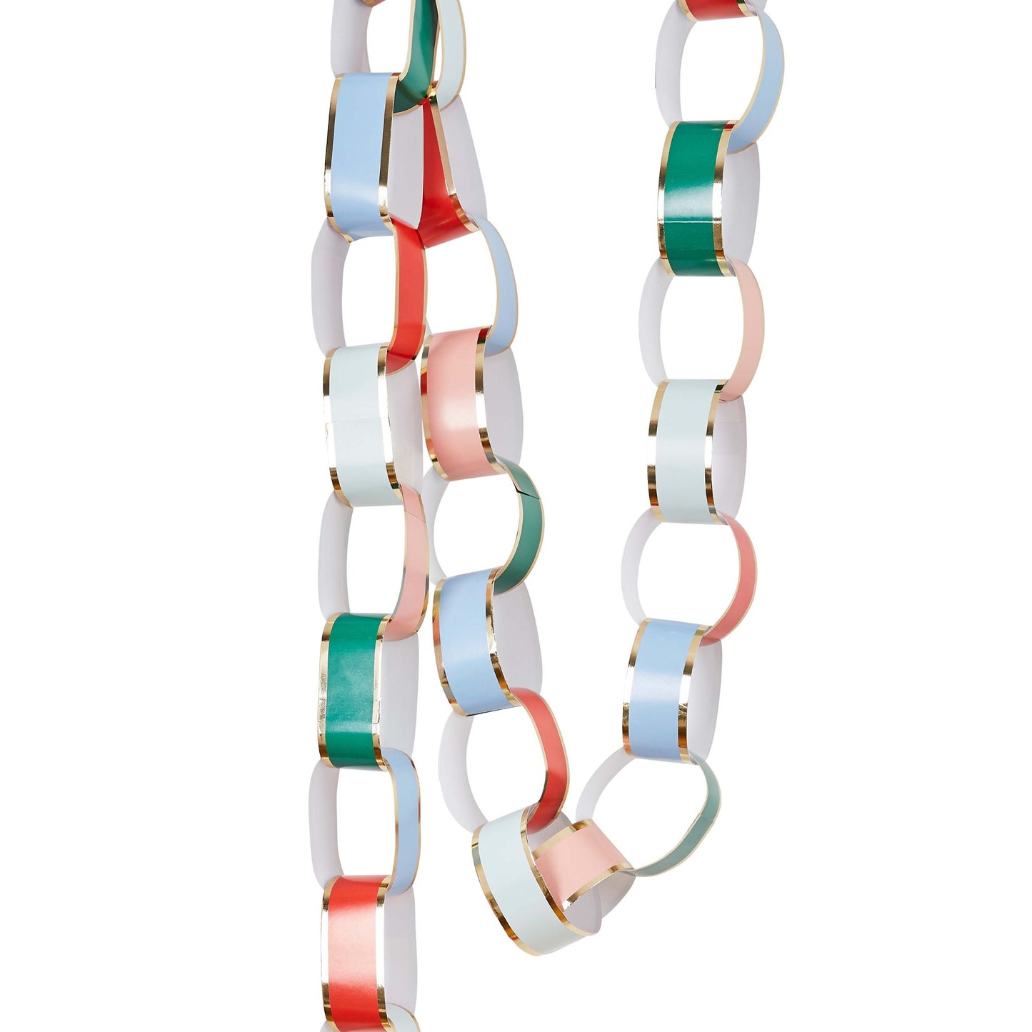 Pastel & Gold Paper Chains - Pack of 50