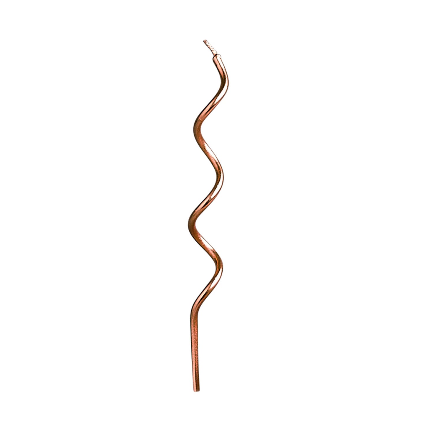 Rose Gold Curly Candles - Pack of 12