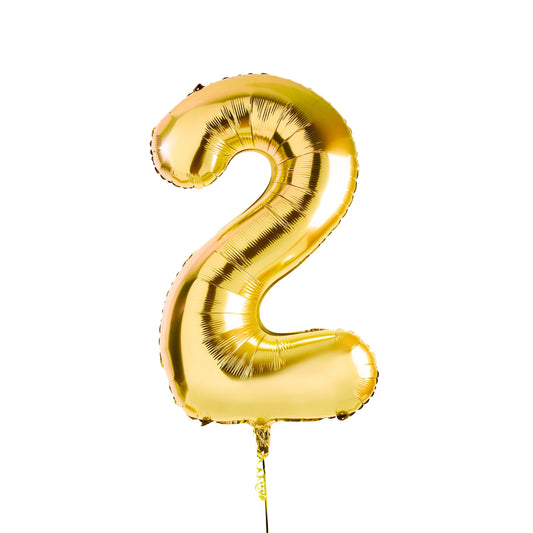 Gold Number '2' Foil 34" Balloon