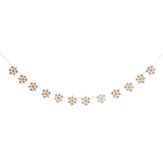 Snowflake Wooden Garland 2.5m