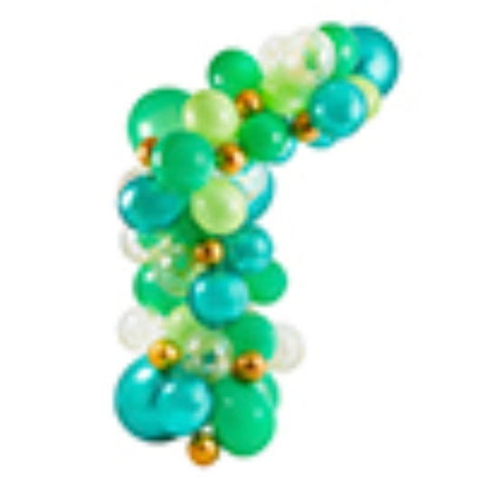 Green & Gold Balloon Arch - Pack of 64