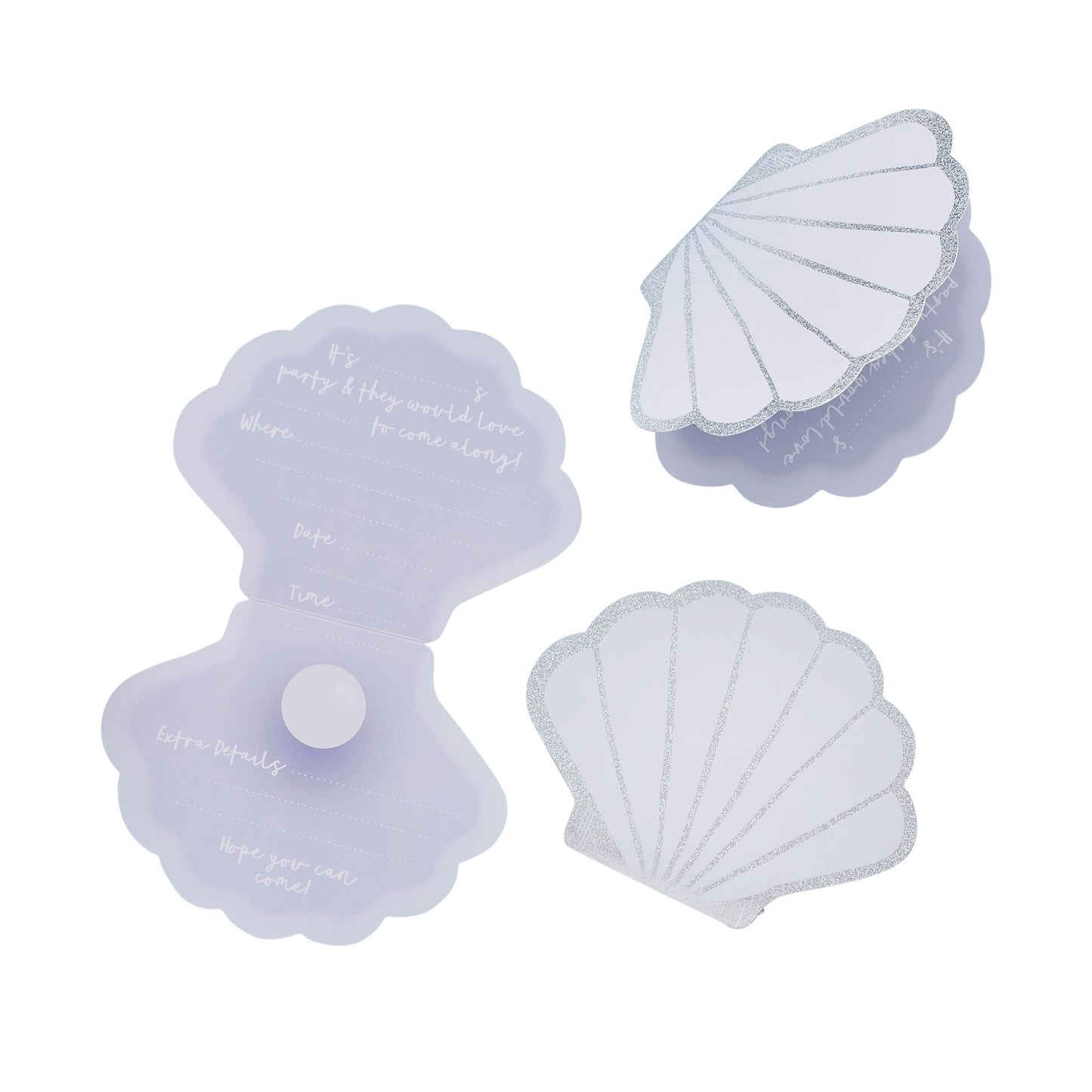 Shell Party Invitations - Pack of 10