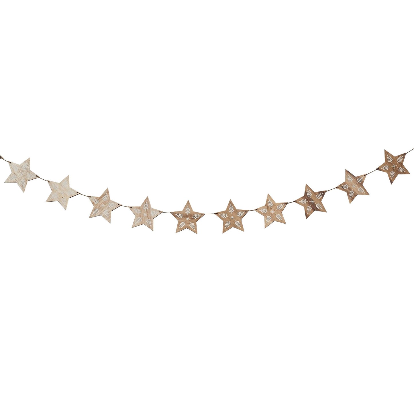 Star Wooden Garland 2m