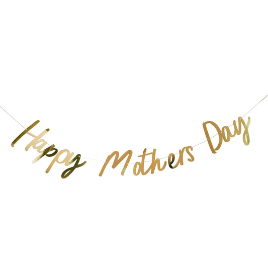 Gold 'Happy Mothers Day' Card Banner 2m